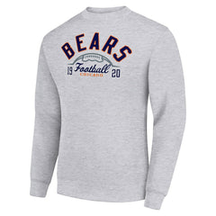 NFL Chicago Bears Starter Half Ball Team Graphic Tri-Blend Fleece Pullover Sweatshirt