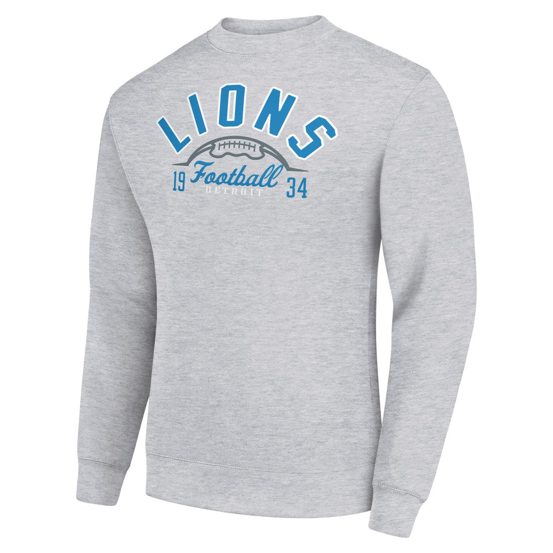 NFL Detroit Lions Starter Half Ball Team Graphic Tri-Blend Fleece Pullover Sweatshirt