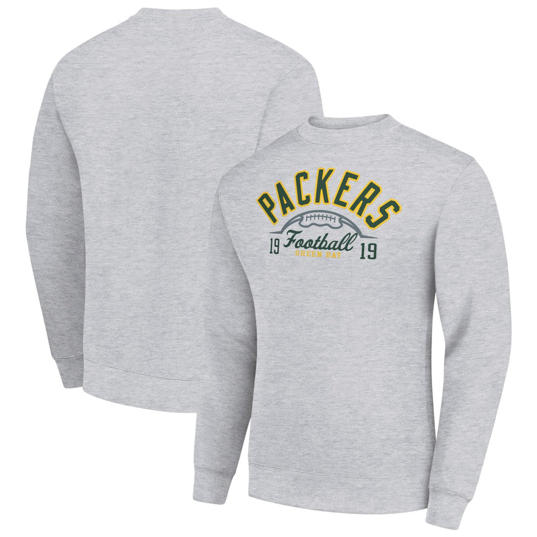 NFL Green Bay Packers Starter Half Ball Team Graphic Tri-Blend Fleece Pullover Sweatshirt