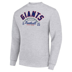 NFL New York Giants Starter Half Ball Team Graphic Tri-Blend Fleece Pullover Sweatshirt