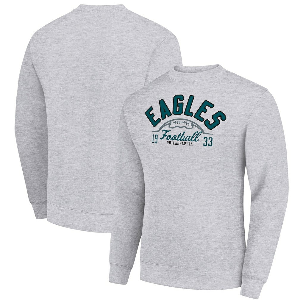 NFL Philadelphia Eagles Starter Half Ball Team Graphic Tri-Blend Fleece Pullover Sweatshirt