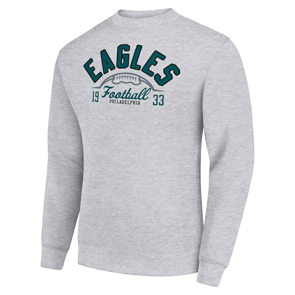 NFL Philadelphia Eagles Starter Half Ball Team Graphic Tri-Blend Fleece Pullover Sweatshirt