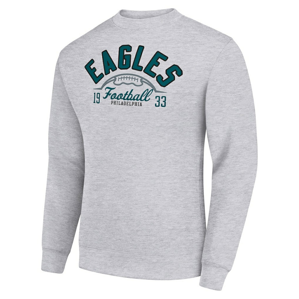 NFL Philadelphia Eagles Starter Half Ball Team Graphic Tri-Blend Fleece Pullover Sweatshirt