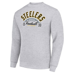 NFL Pittsburgh Steelers Starter Half Ball Team Graphic Tri-Blend Fleece Pullover Sweatshirt