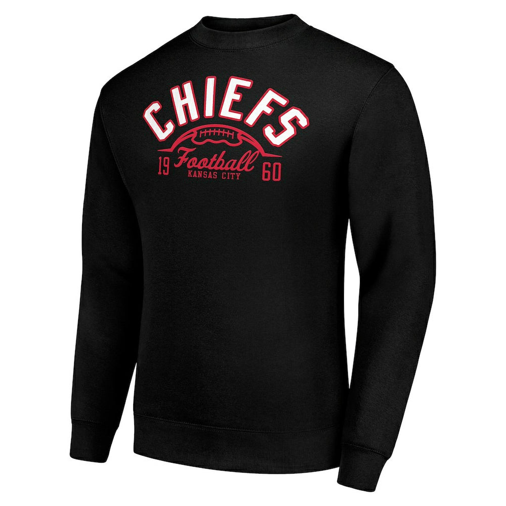 NFL Kansas City Chiefs Starter Half Ball Team Graphic Tri-Blend Fleece Pullover Sweatshirt