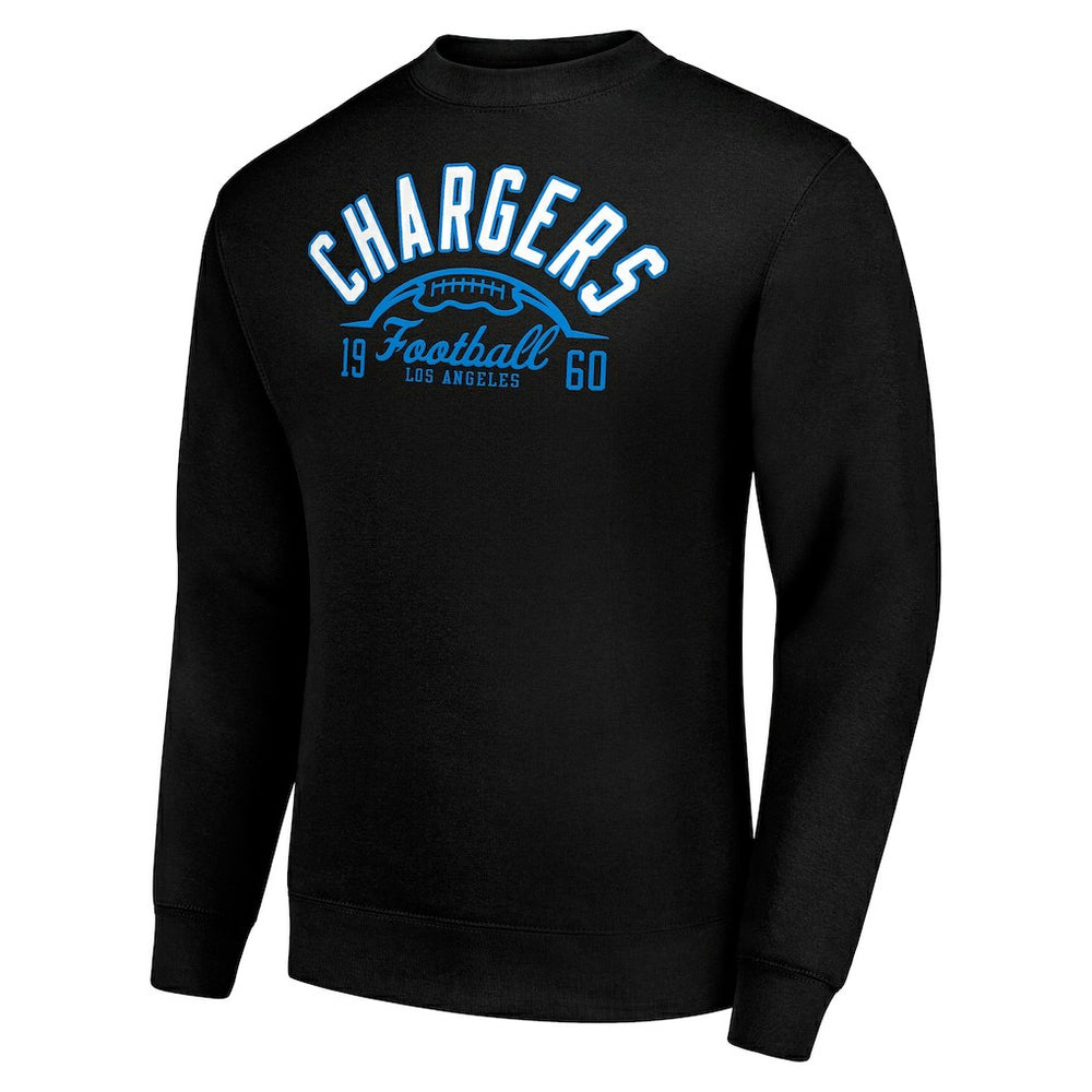 NFL Los Angeles Chargers Starter Half Ball Team Graphic Tri-Blend Fleece Pullover Sweatshirt