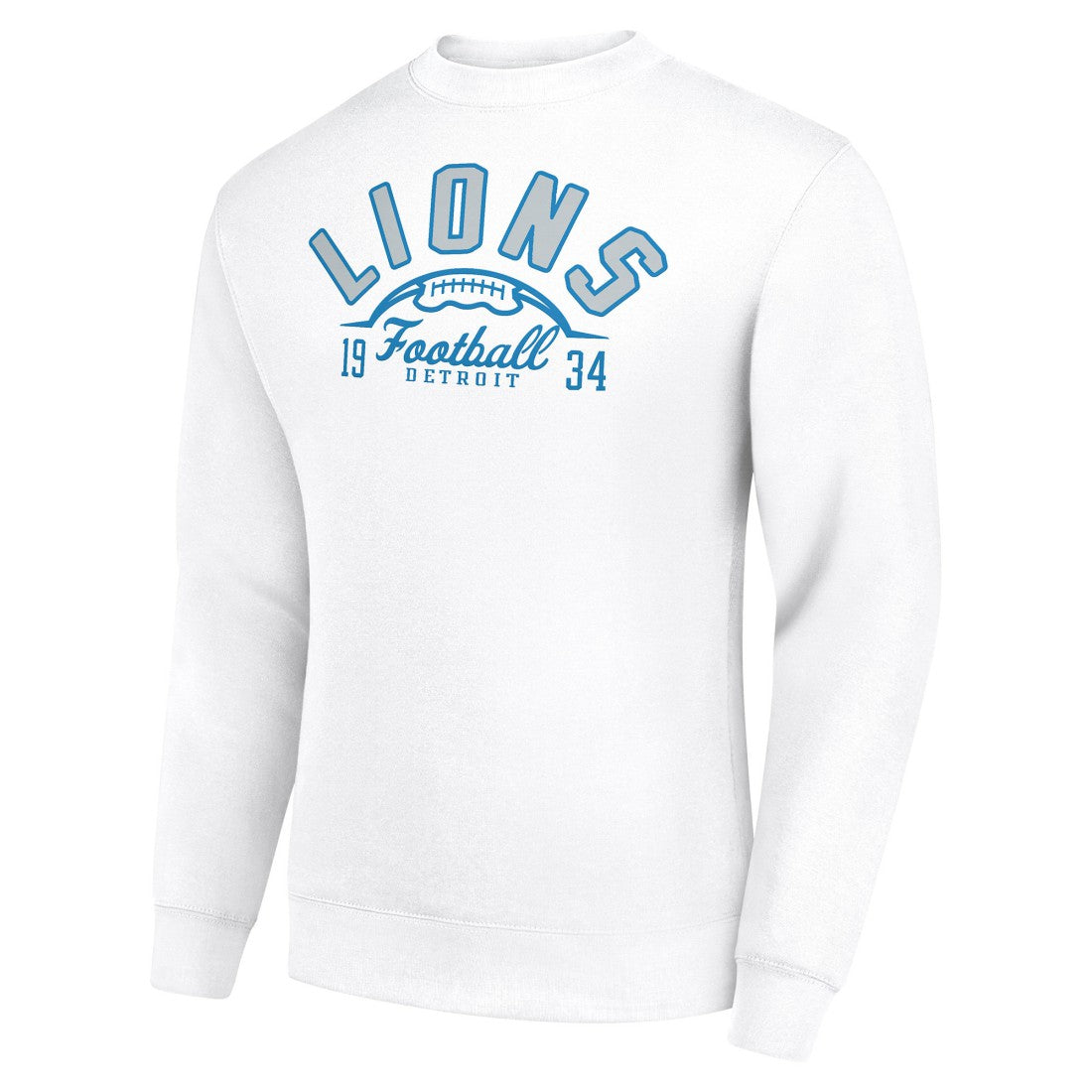 NFL Detroit Lions Starter Half Ball Team Graphic Tri-Blend Fleece Pullover Sweatshirt