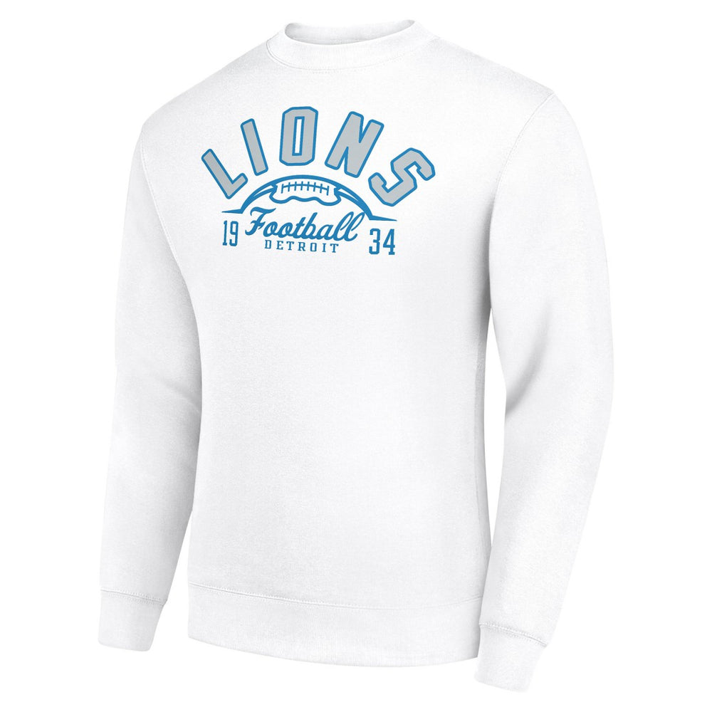 NFL Detroit Lions Starter Half Ball Team Graphic Tri-Blend Fleece Pullover Sweatshirt