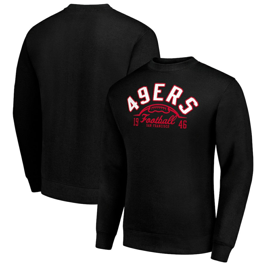 NFL San Francisco 49ers Starter Half Ball Team Graphic Tri-Blend Fleece Pullover Sweatshirt