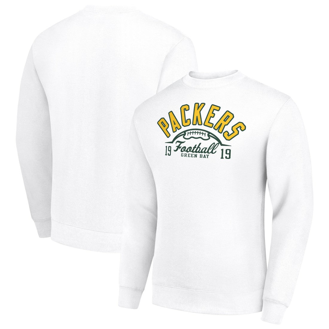 NFL Green Bay Packers Starter Half Ball Team Graphic Tri-Blend Fleece Pullover Sweatshirt