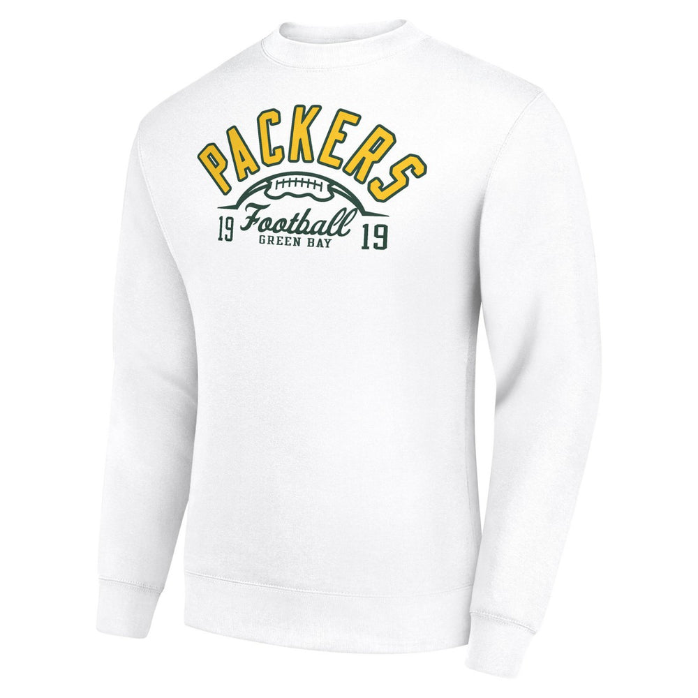 NFL Green Bay Packers Starter Half Ball Team Graphic Tri-Blend Fleece Pullover Sweatshirt