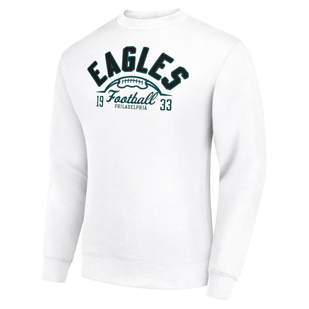 NFL Philadelphia Eagles Starter Half Ball Team Graphic Tri-Blend Fleece Pullover Sweatshirt