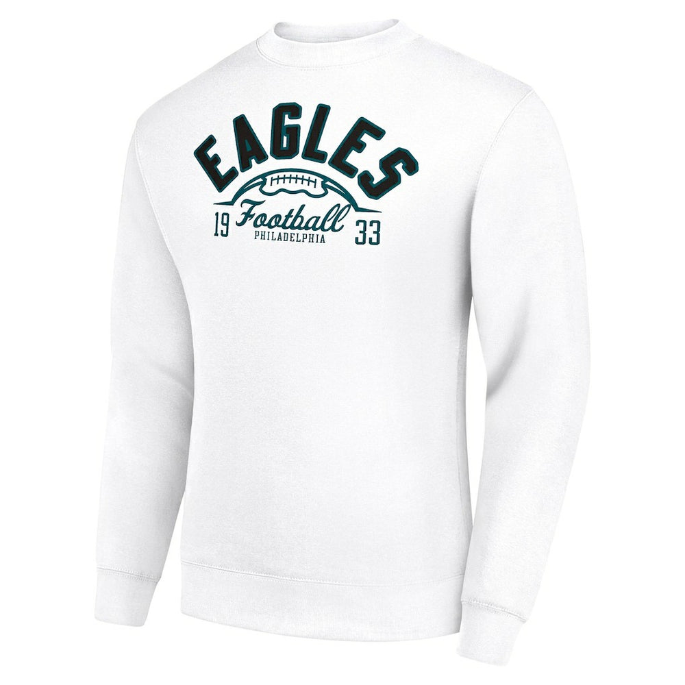 NFL Philadelphia Eagles Starter Half Ball Team Graphic Tri-Blend Fleece Pullover Sweatshirt