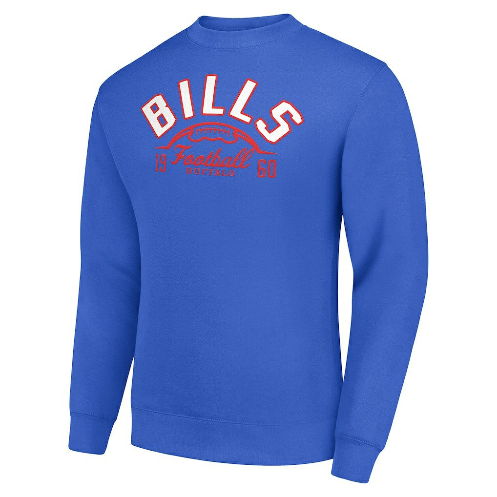 NFL Buffalo Bills Starter Half Ball Team Graphic Tri-Blend Fleece Pullover Sweatshirt