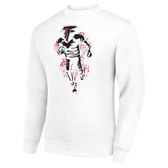 NFL Atlanta Falcons Starter Logoface Team Graphic Tri-Blend Fleece Pullover Sweatshirt