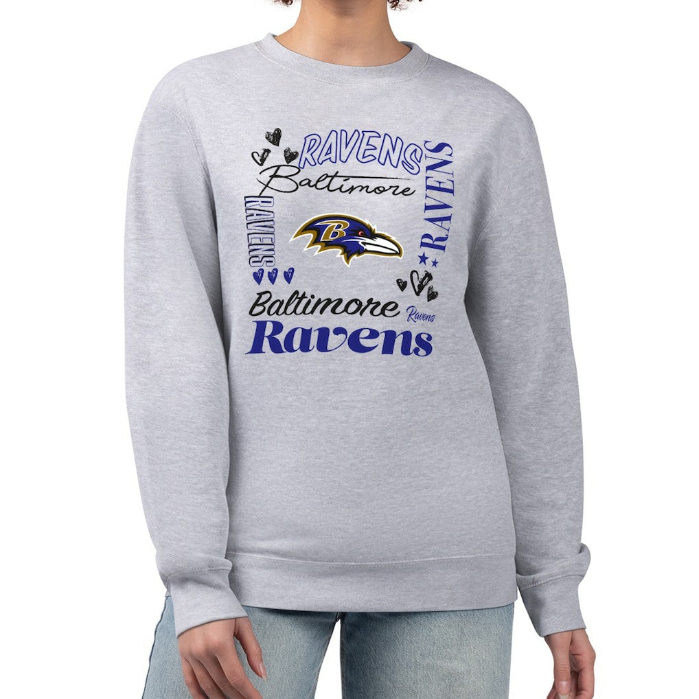 NFL Baltimore Ravens G-III 4Her by Carl Banks Women's Collage Graphic Fleece Pullover Sweatshirt