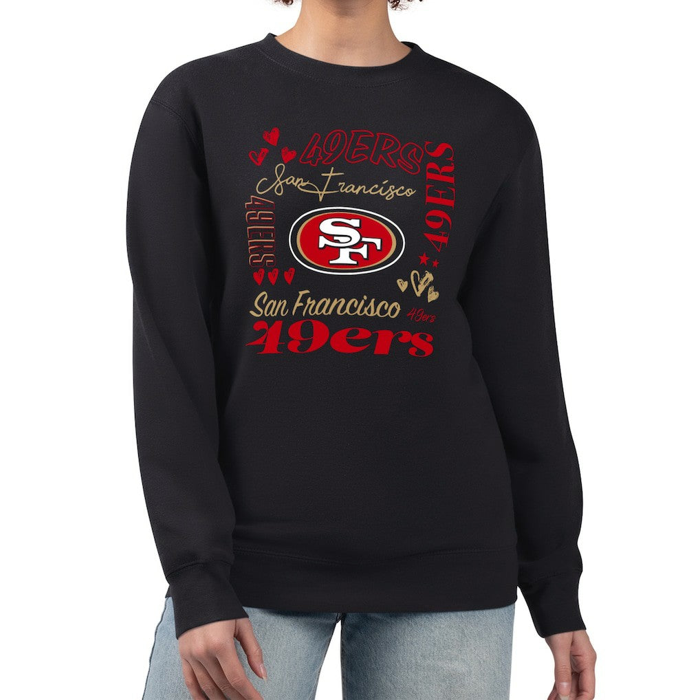 NFL San Francisco 49ers G-III 4Her by Carl Banks Women's Collage Graphic Fleece Pullover Sweatshirt
