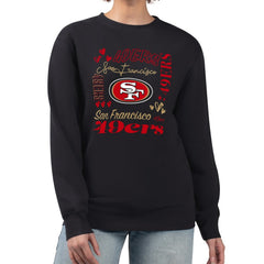 NFL San Francisco 49ers G-III 4Her by Carl Banks Women's Collage Graphic Fleece Pullover Sweatshirt