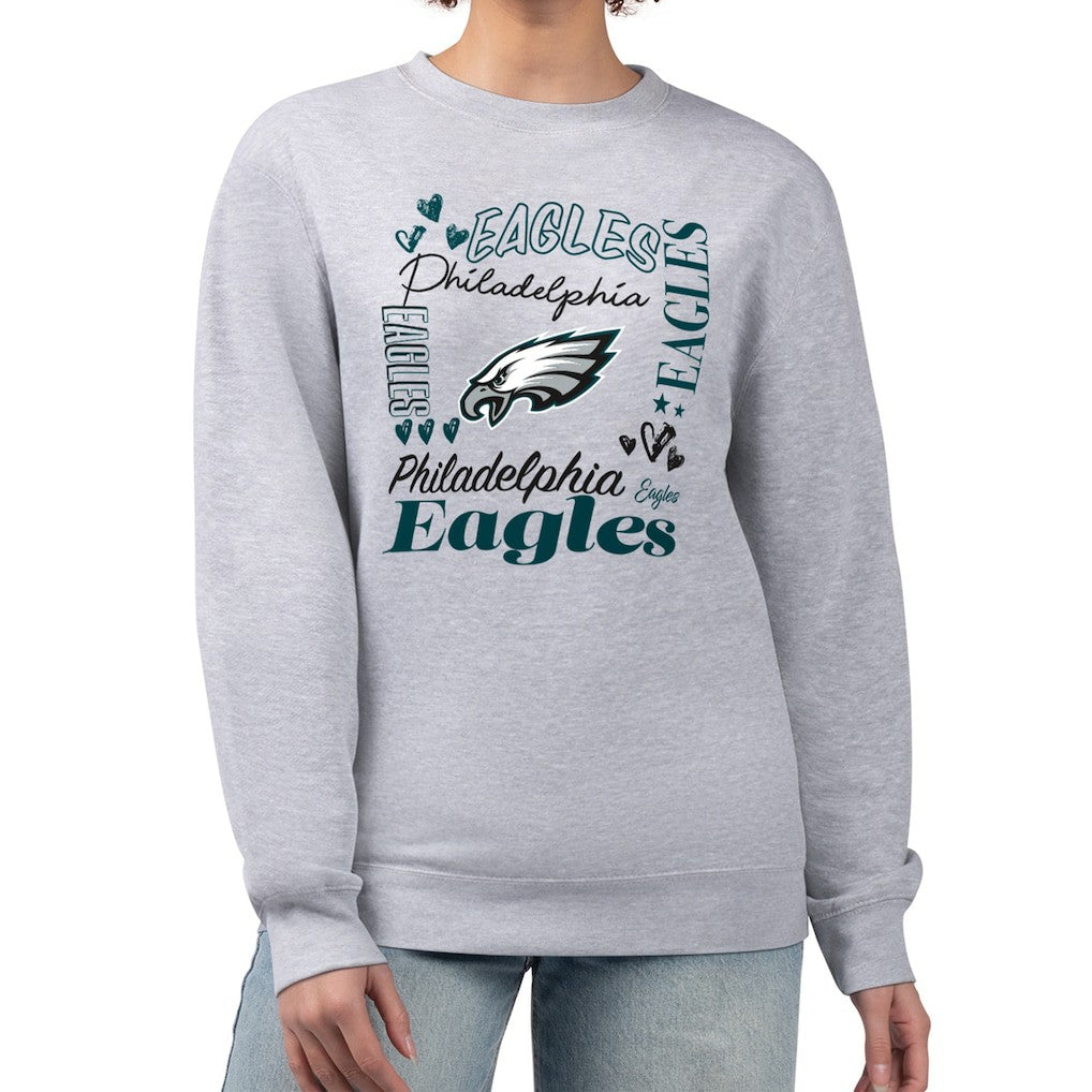 NFL Philadelphia Eagles G-III 4Her by Carl Banks Women's Collage Graphic Fleece Pullover Sweatshirt
