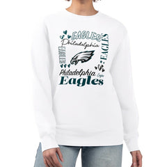 NFL Philadelphia Eagles G-III 4Her by Carl Banks Women's Collage Graphic Fleece Pullover Sweatshirt