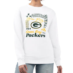 NFL Green Bay Packers G-III 4Her by Carl Banks Women's Collage Graphic Fleece Pullover Sweatshirt