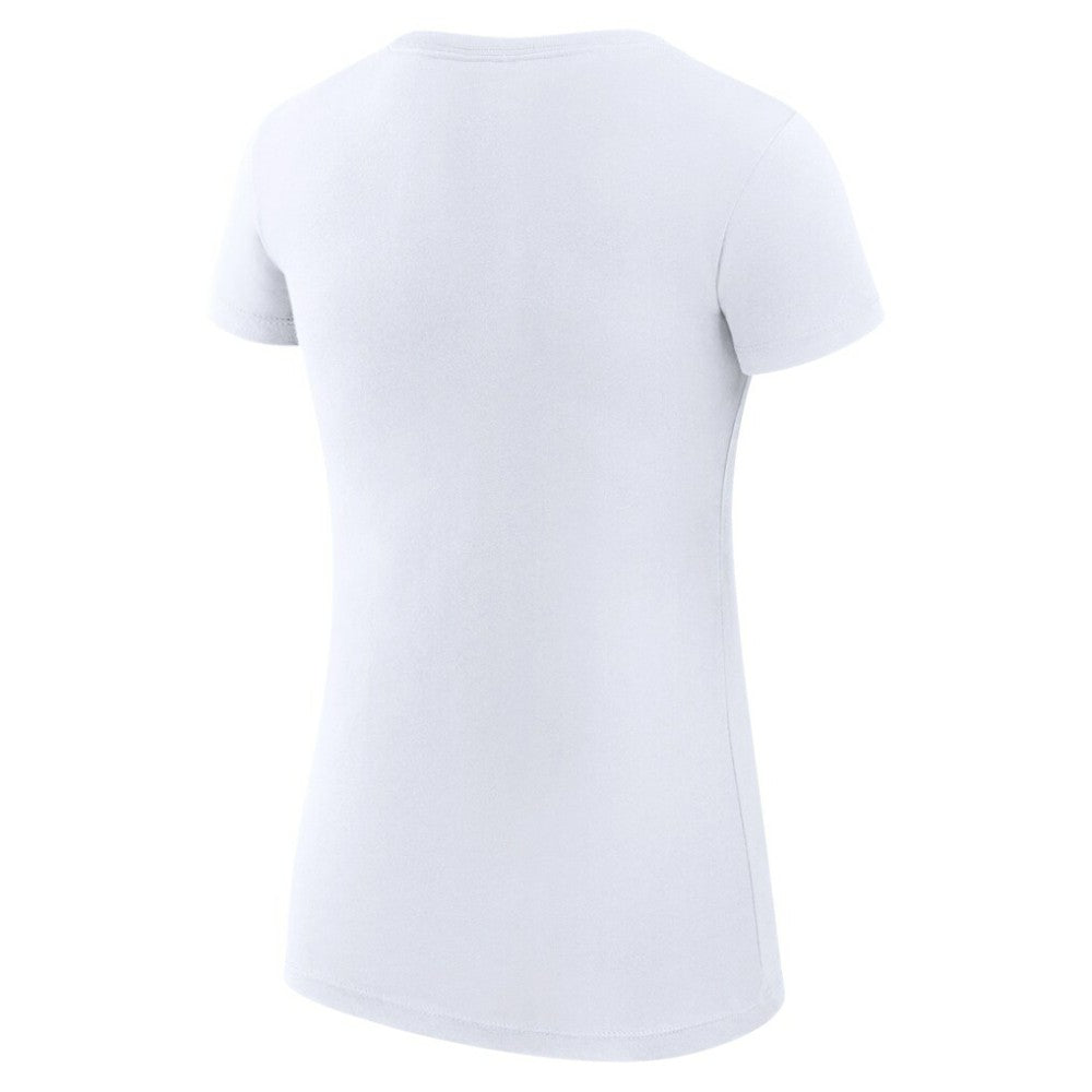 Atlanta Braves G-III 4Her by Carl Banks Women's Super-Slim Fit Lightweight Collage Team Graphic Crew Neck T-Shirt - White