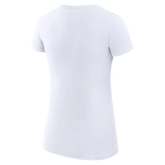 Atlanta Braves G-III 4Her by Carl Banks Women's Super-Slim Fit Lightweight Collage Team Graphic Crew Neck T-Shirt - White