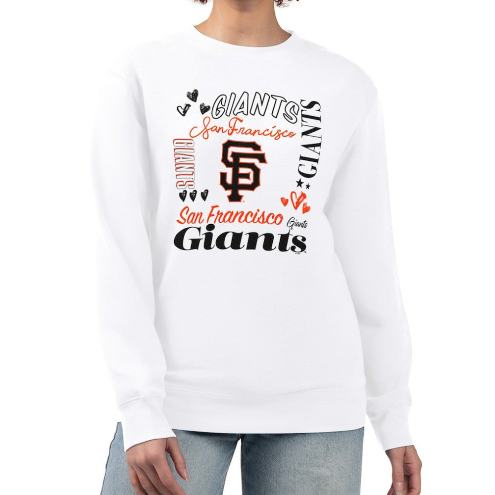 San Francisco Giants G-III 4Her by Carl Banks Women's Collage Team Graphic Fleece Pullover Hoodie - White