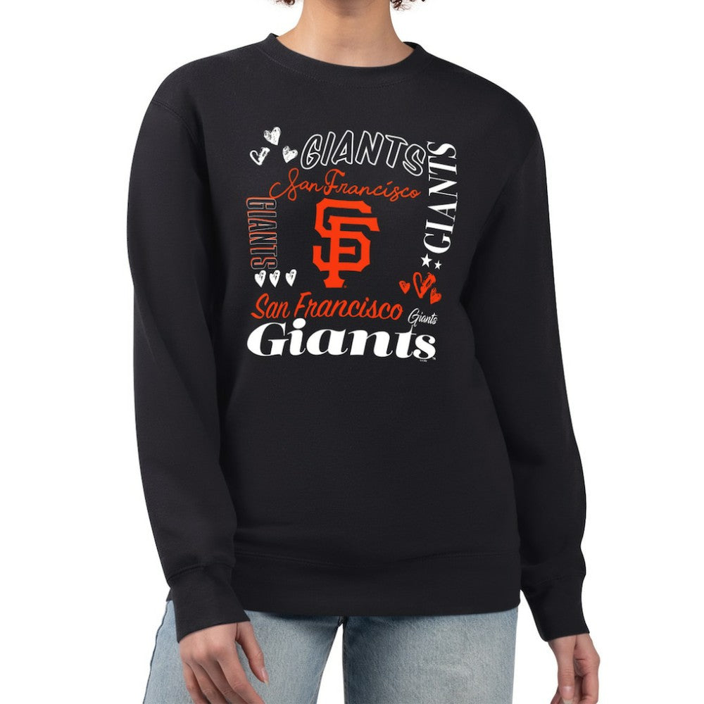 San Francisco Giants G-III 4Her by Carl Banks Women's Collage Team Graphic Fleece Pullover Hoodie - Black