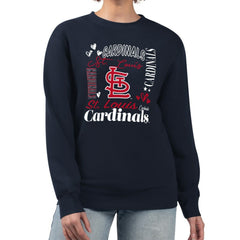 St. Louis Cardinals G-III 4Her by Carl Banks Women's Collage Team Graphic Fleece Pullover Hoodie - Navy