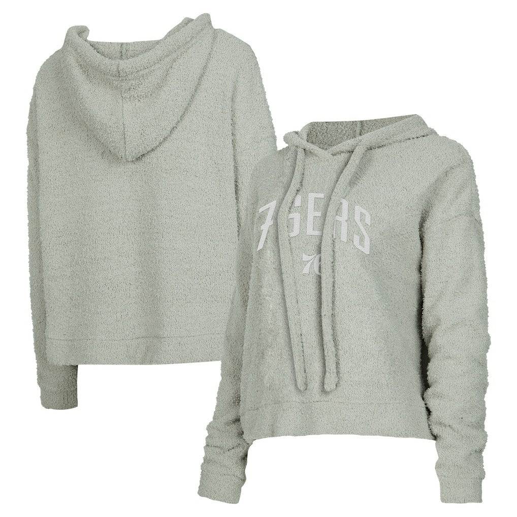 Philadelphia 76ers Concepts Sport Women's Ventura Comfy Pullover Hoodie - Gray shop