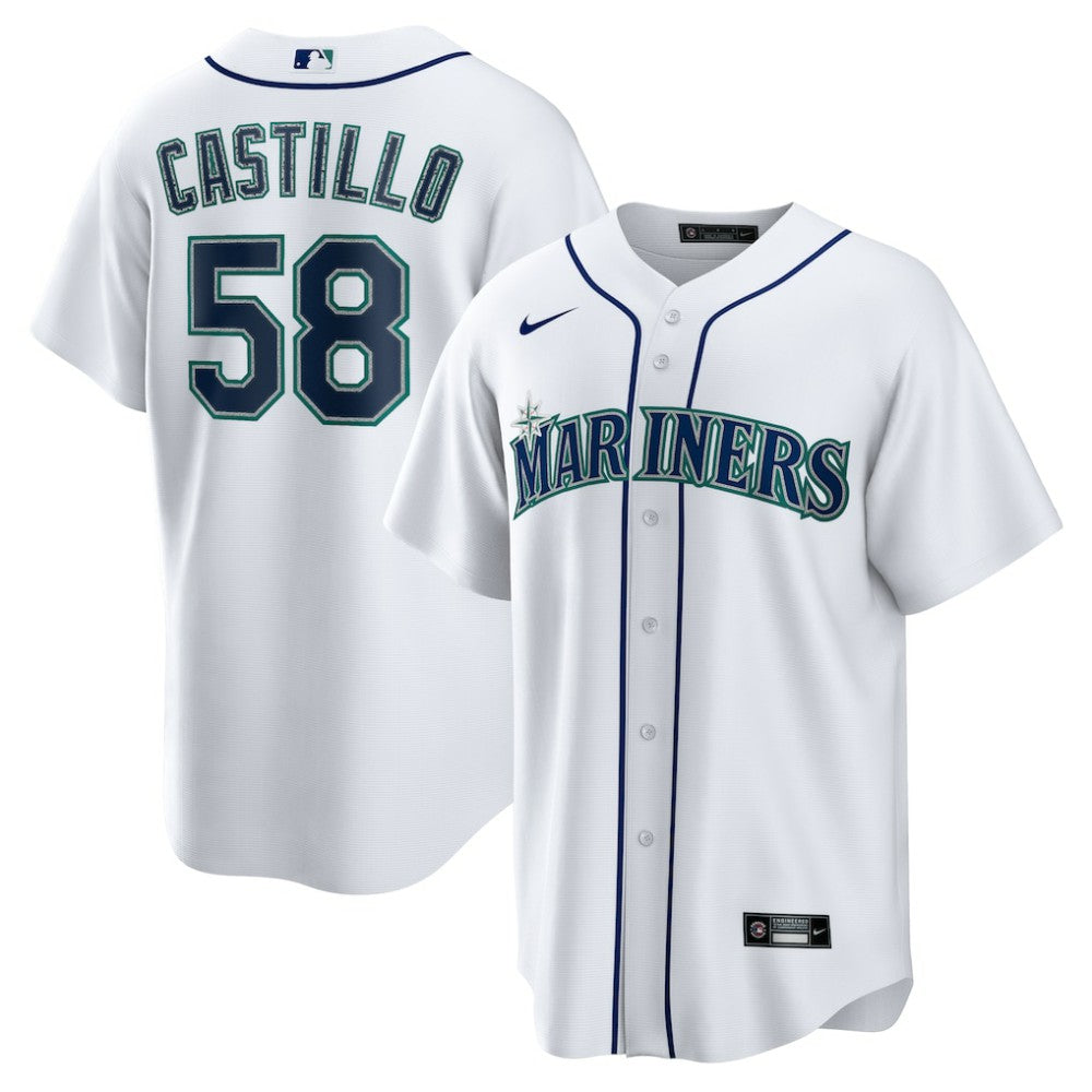 Luis Castillo Seattle Mariners Home Replica Jersey - White | Nike
