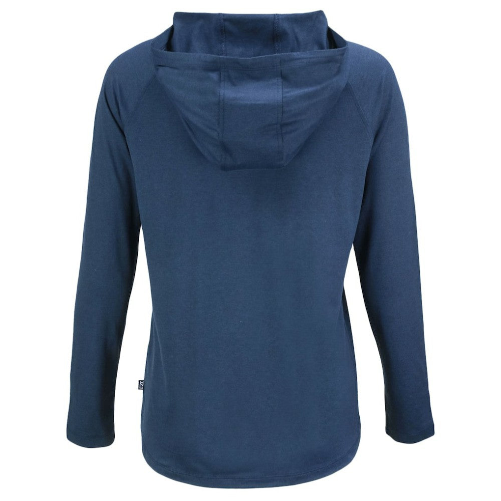 Boston Red Sox Cutter & Buck Women's Stars And Stripes Coastline Epic Comfort Eco Recycled Hoodie Raglan Long Sleeve T-Shirt - Navy