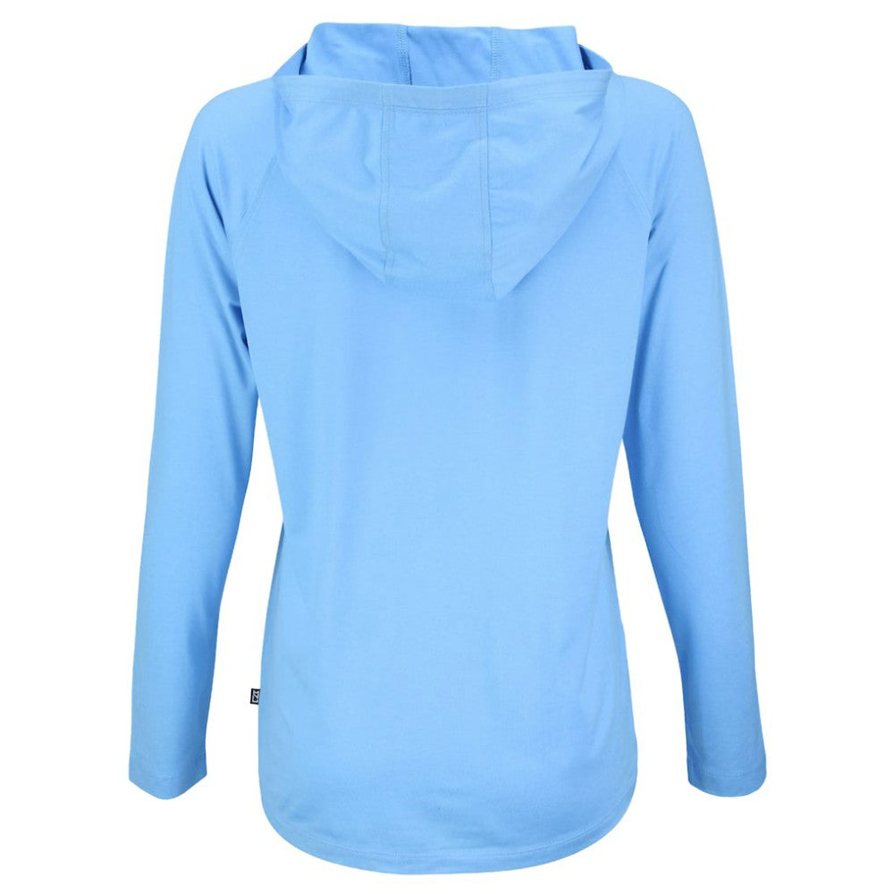 Philadelphia Phillies Cutter & Buck Women's Cooperstown Collection Coastline Epic Comfort Eco Recycled Hoodie Raglan Long Sleeve T-Shirt - Powder Blue