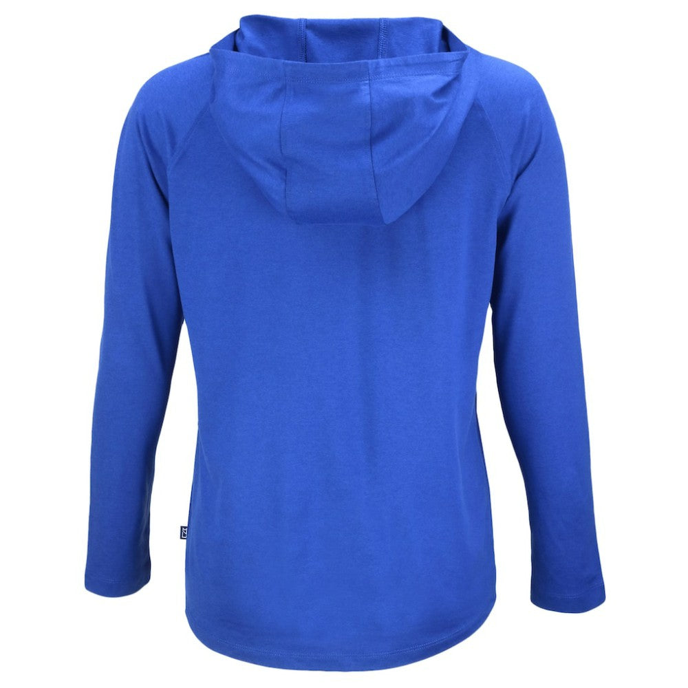 Philadelphia Phillies Cutter & Buck Women's  Coastline Epic Comfort Eco Recycled Hoodie Raglan Long Sleeve T-Shirt - Royal