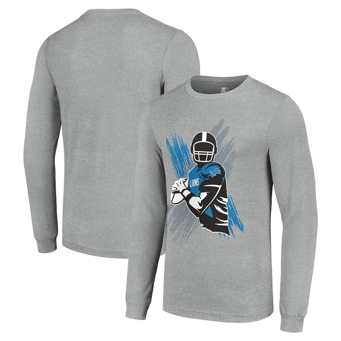 NFL Detroit Lions Starter Player X Logo Graphic Long Sleeve T-Shirt