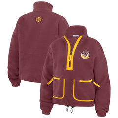 NFL Washington Commanders WEAR by Erin Andrews Women's Polar Fleece Half-Zip Jacket