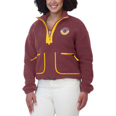 NFL Washington Commanders WEAR by Erin Andrews Women's Polar Fleece Half-Zip Jacket