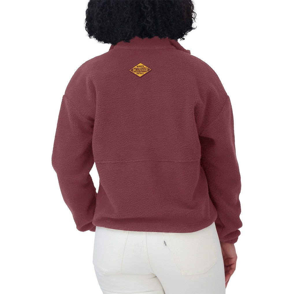 NFL Washington Commanders WEAR by Erin Andrews Women's Polar Fleece Half-Zip Jacket
