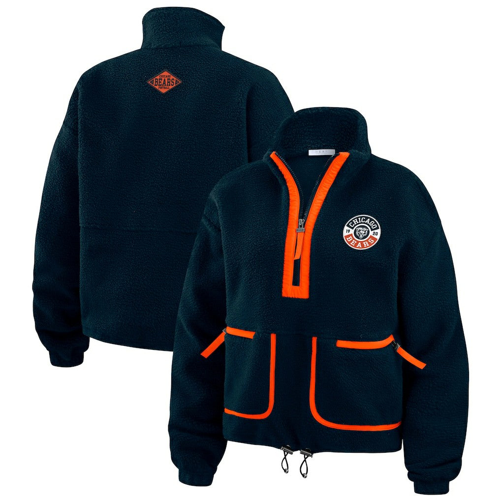 NFL Chicago Bears WEAR by Erin Andrews Women's Polar Fleece Half-Zip Jacket