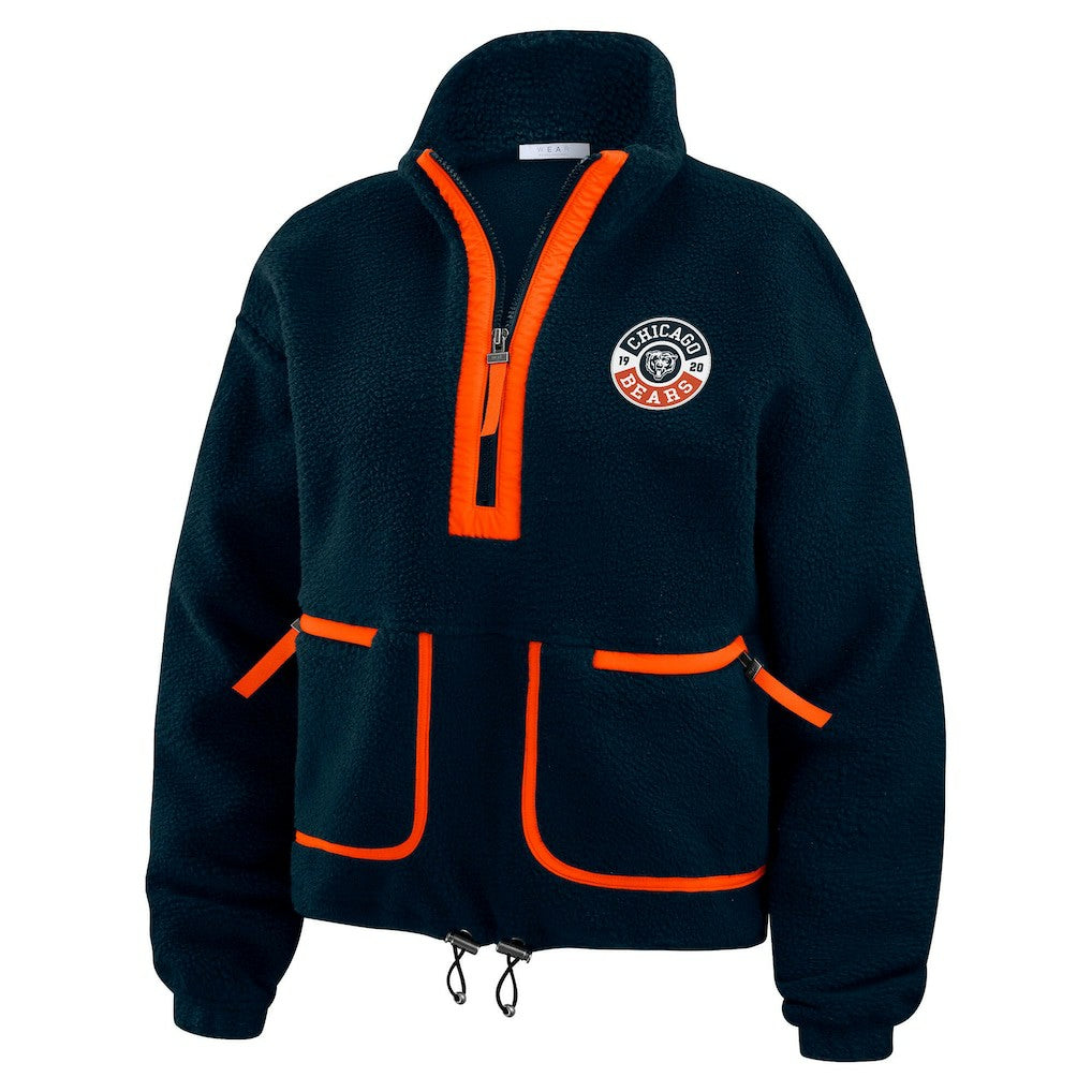 NFL Chicago Bears WEAR by Erin Andrews Women's Polar Fleece Half-Zip Jacket
