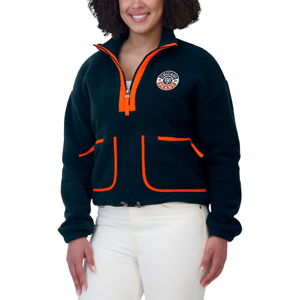 NFL Chicago Bears WEAR by Erin Andrews Women's Polar Fleece Half-Zip Jacket