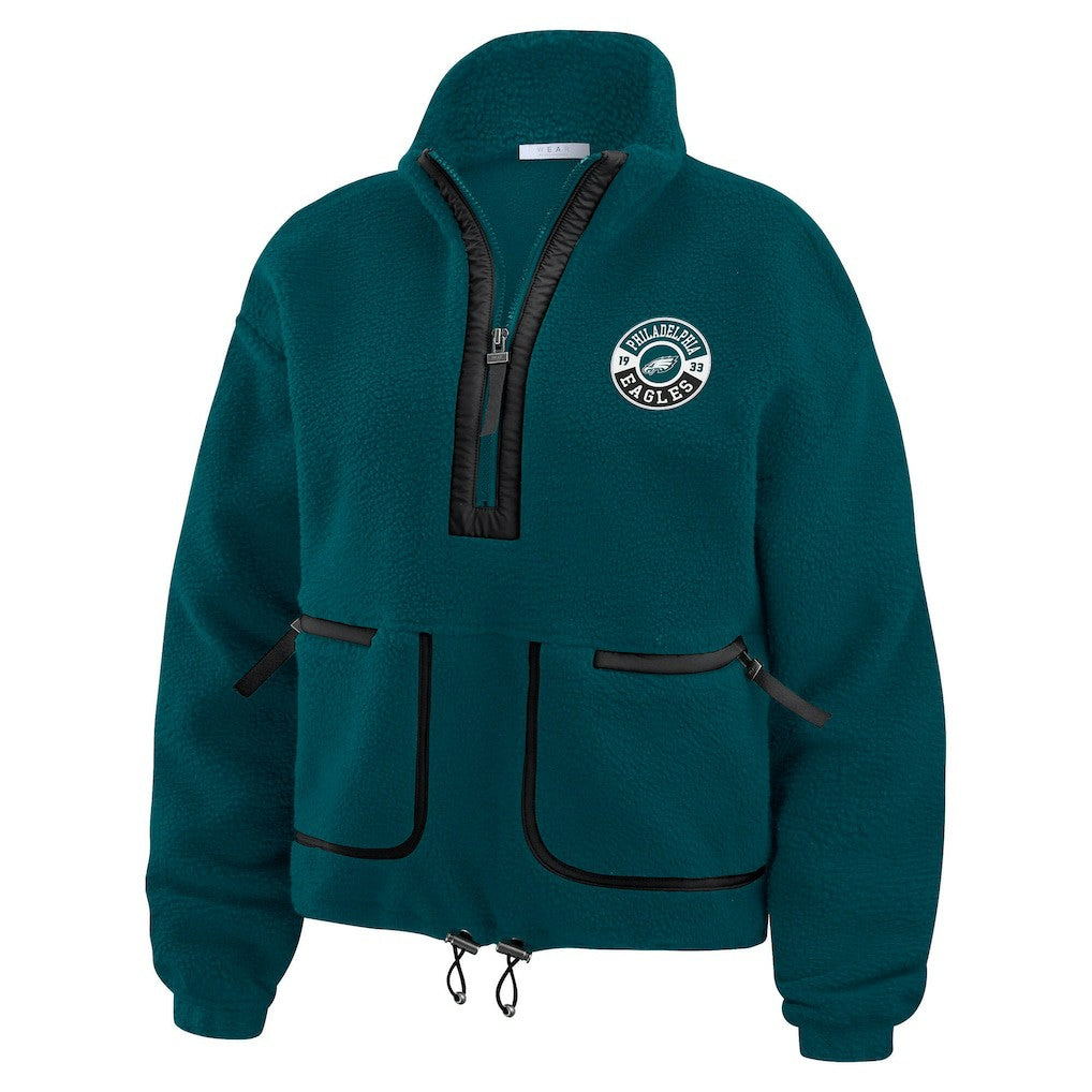 NFL Philadelphia Eagles WEAR by Erin Andrews Women's Polar Fleece Half-Zip Jacket