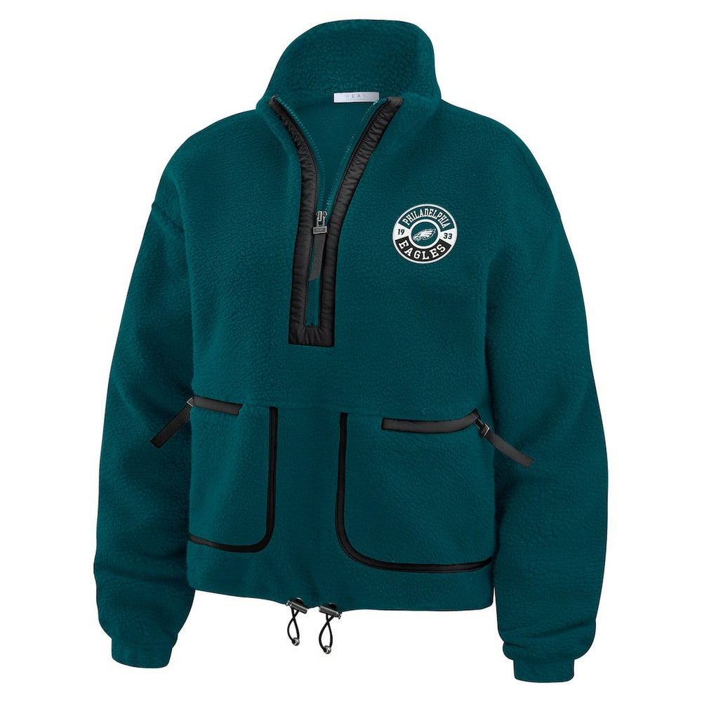 NFL Philadelphia Eagles WEAR by Erin Andrews Women's Polar Fleece Half-Zip Jacket