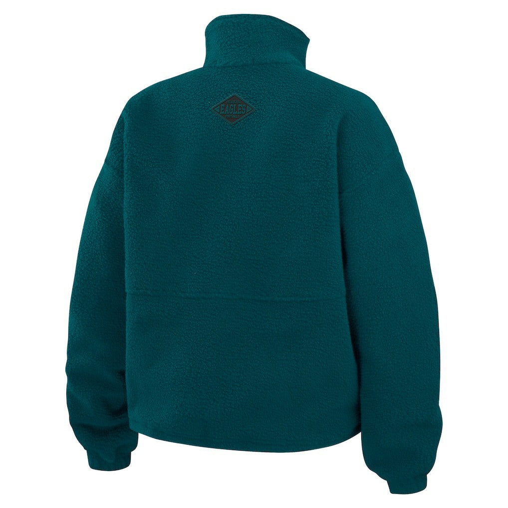 NFL Philadelphia Eagles WEAR by Erin Andrews Women's Polar Fleece Half-Zip Jacket