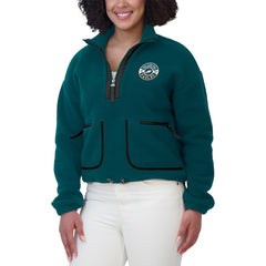NFL Philadelphia Eagles WEAR by Erin Andrews Women's Polar Fleece Half-Zip Jacket