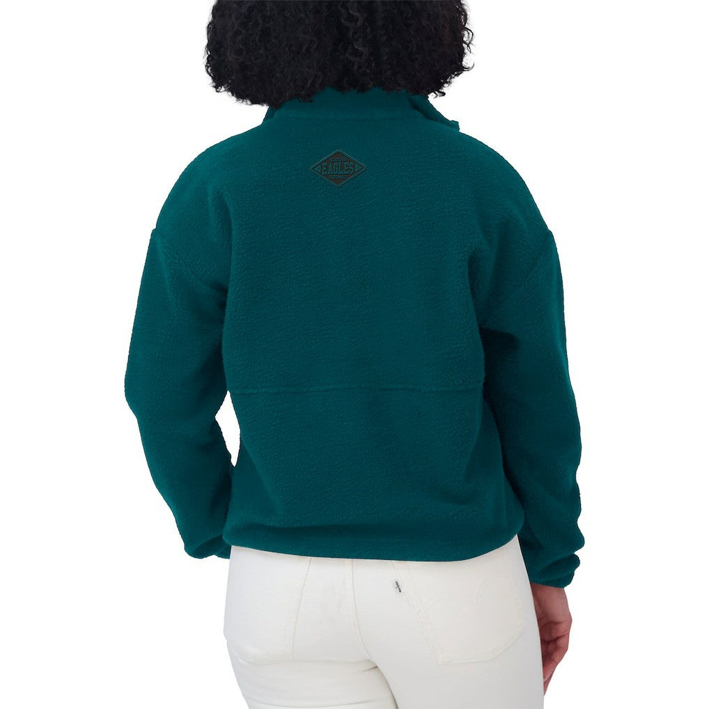 NFL Philadelphia Eagles WEAR by Erin Andrews Women's Polar Fleece Half-Zip Jacket