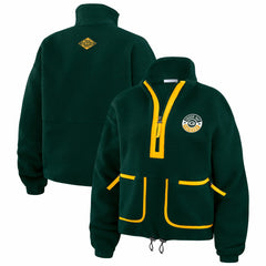 NFL Green Bay Packers WEAR by Erin Andrews Women's Polar Fleece Half-Zip Jacket