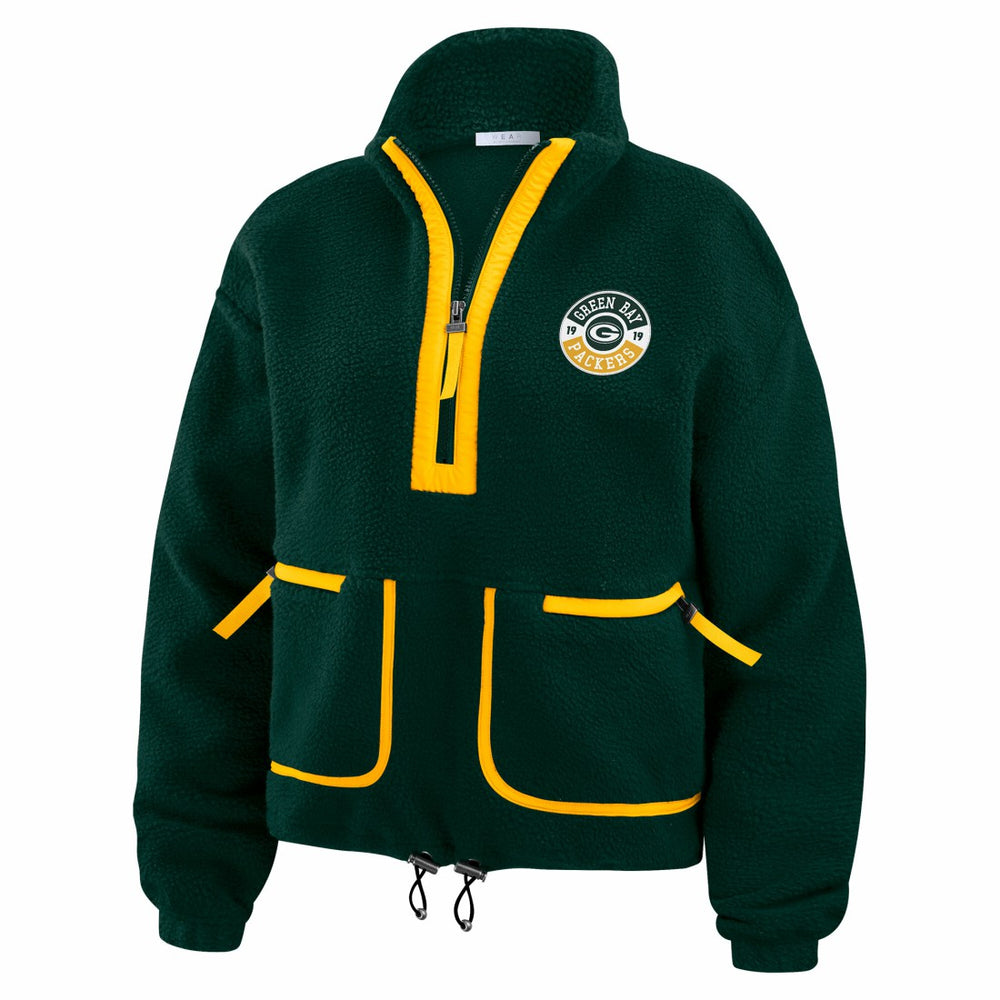NFL Green Bay Packers WEAR by Erin Andrews Women's Polar Fleece Half-Zip Jacket