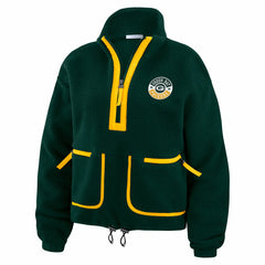 NFL Green Bay Packers WEAR by Erin Andrews Women's Polar Fleece Half-Zip Jacket